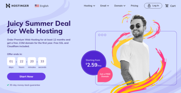 15% Off all packages at Hostinger