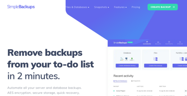 100% Off at SimpleBackups