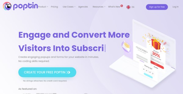 10% Off all plans at Poptin