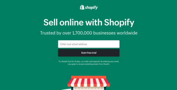 14 Day Free Trial at Shopify