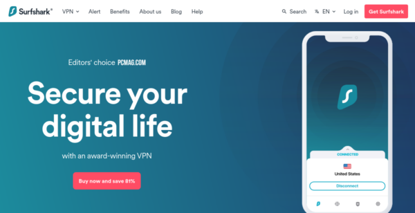83% Off Plans at Surfshark