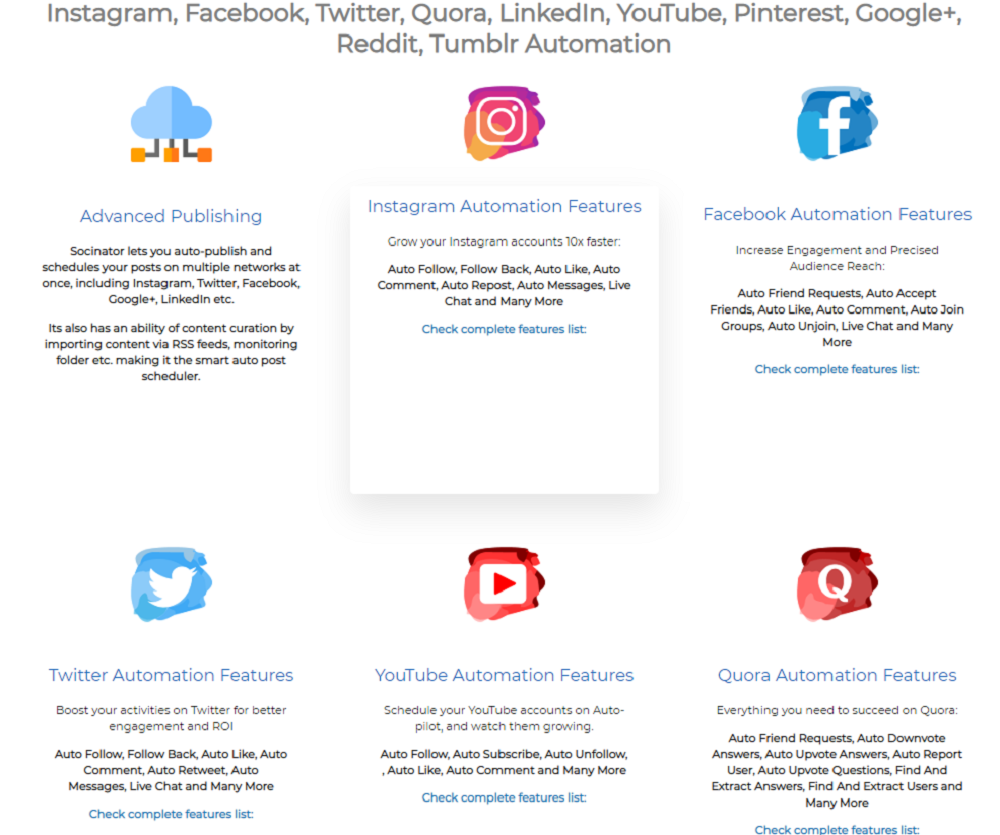 What Are The Features Of Socinator?&nbsp;