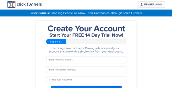 14 Day Free Trial at ClickFunnels