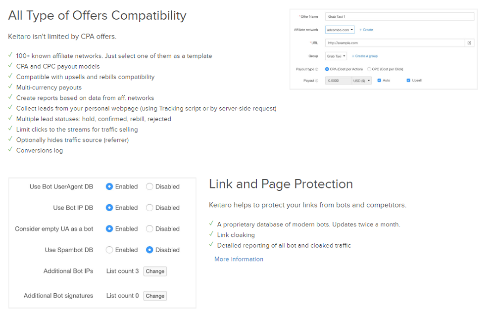 Keitaro - All Type of Offers Compatibility