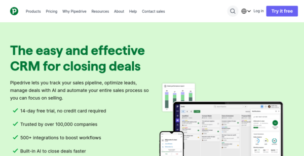 30 Day Free Trial at Pipedrive