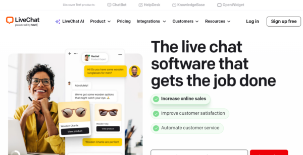 30% Off all plans at LiveChat