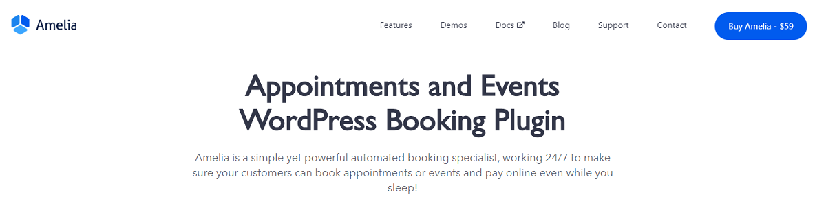 &nbsp;Amelia - Your WordPress Booking Specialist